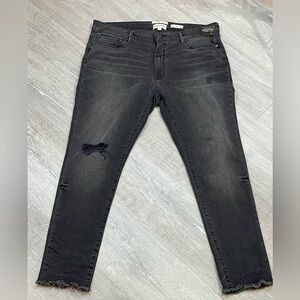 Women’s Lola Jeans Mid Rise Black Distressed Size 16/34